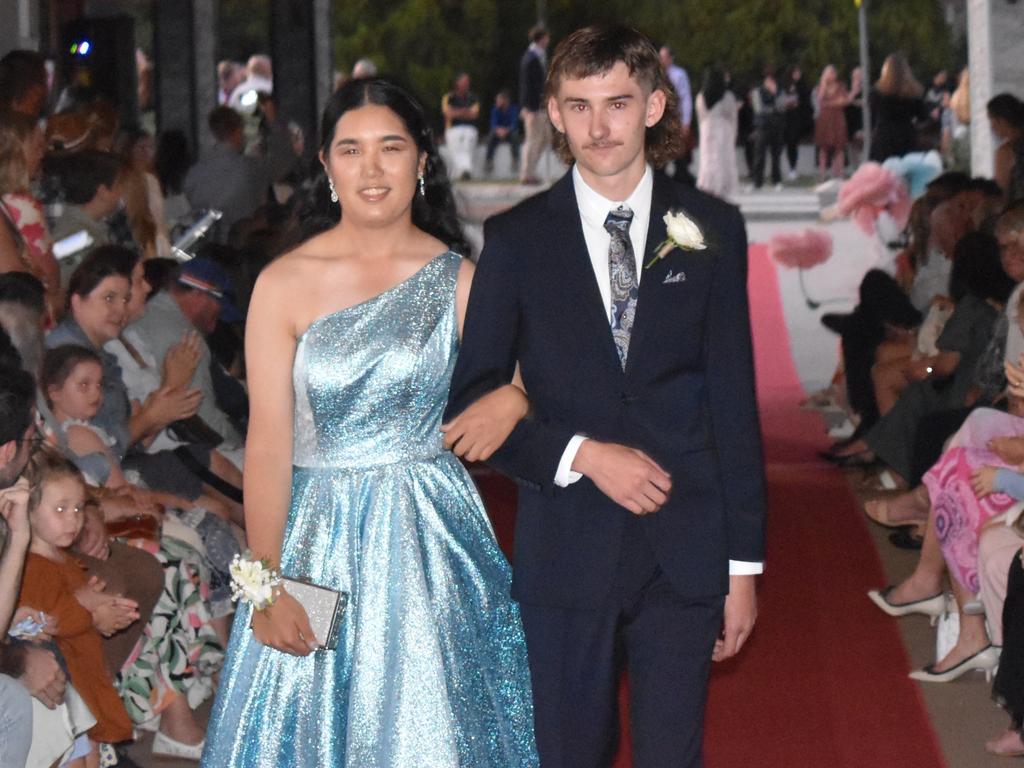 Jia O'Dea and Levi Rhodes at Assumption College Warwick formal