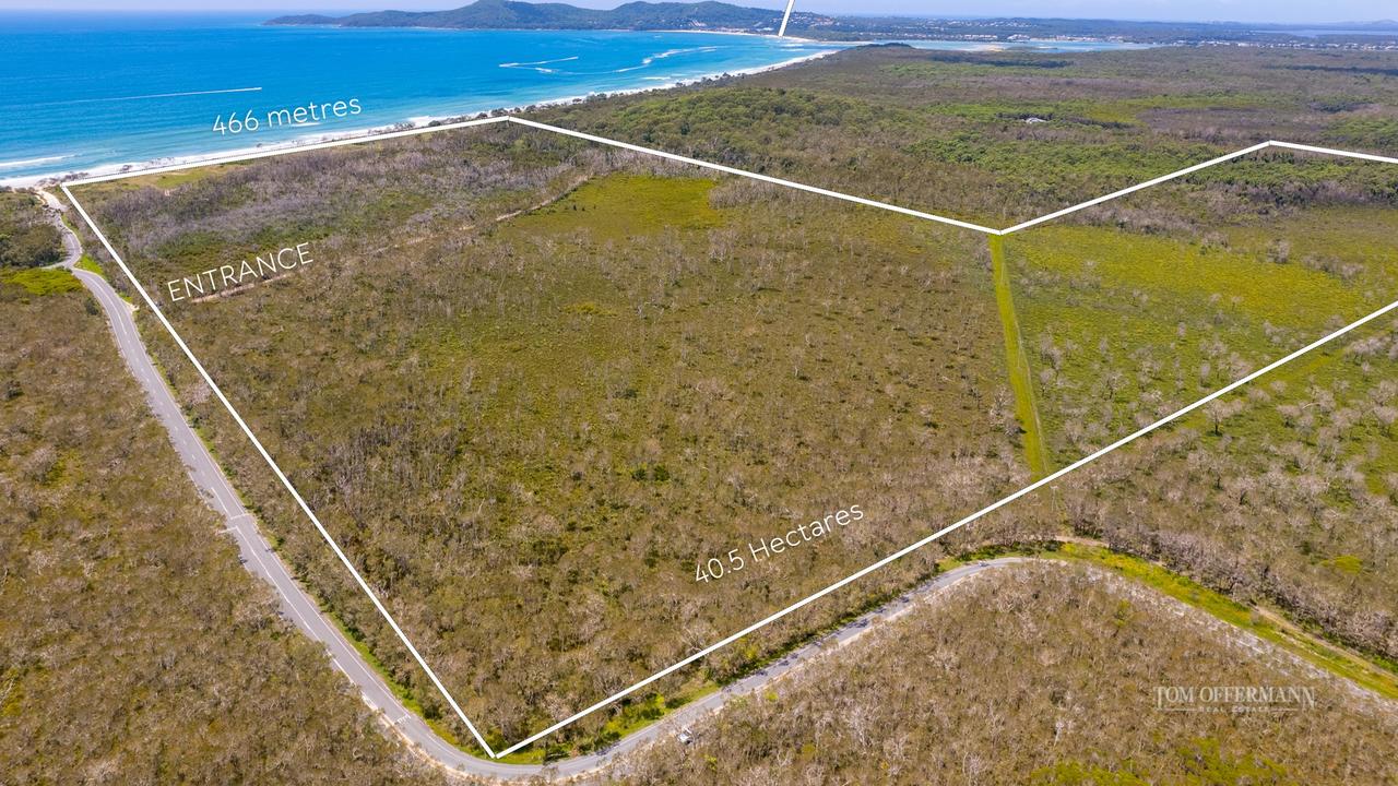 One of the last beachfront blocks of land at Noosa North Shore is on sale for $10 million. Picture: Contributed