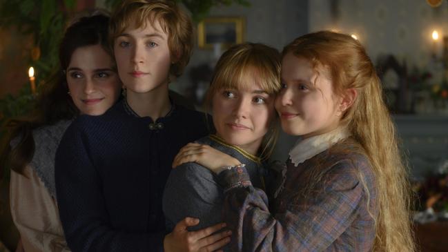 Emma Watson, Saoirse Ronan, Florence Pugh and Eliza Scanlen in a scene from in Greta Gerwig's LITTLE WOMEN