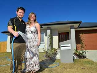 Dean Chesterman and Rebecca Dyne are loving life since they moved into their new home in Burnside. Picture: John McCutcheon