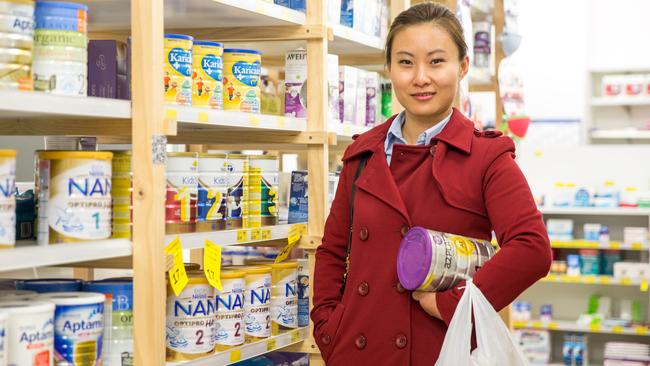 ‘Daigou’ personal shoppers buy up vitamins and infant formula, sending them to clients China. Picture: Chloe Smith