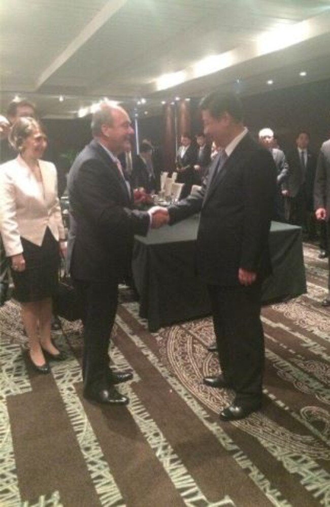 Gladys Berejiklian and Daryl Maguire meeting Chinese President Xi Jinping.