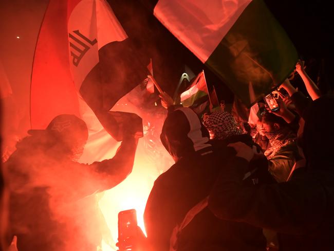 SYDNEY, AUSTRALIA - NewsWire Photos OCTOBER 9, 2023: ÃRally For A Free PalestineÃ protest on the forecourt of The Sydney Opera House  in Sydney following the recent outbreak of war between Israel and Palestine.Picture: NCA NewsWire / Jeremy Piper