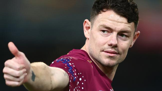 BRISBANE, AUSTRALIA - AUGUST 24: Lachie Neale of the Lions warms up during the round 24 AFL match between Brisbane Lions and Essendon Bombers at The Gabba, on August 24, 2024, in Brisbane, Australia. (Photo by Chris Hyde/AFL Photos/via Getty Images)