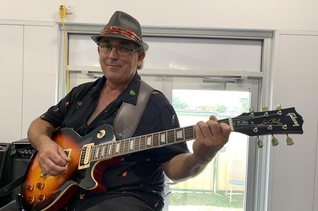 Stephen Zurvas accompanied the performers with his guitar at the Sarina Country Music Family Afternoon. Picture: Duncan Evans