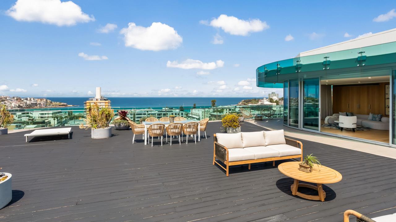 The terrace is HUGE! It features a private heated pool and uninterrupted Bondi Beach to Sydney skyline views.