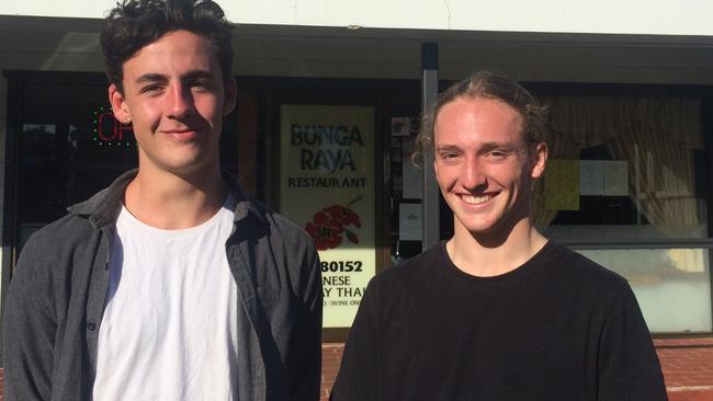 Monty Greenslade, 16, and Gabe Vidler, 17. Photo: Nicholas McElroy