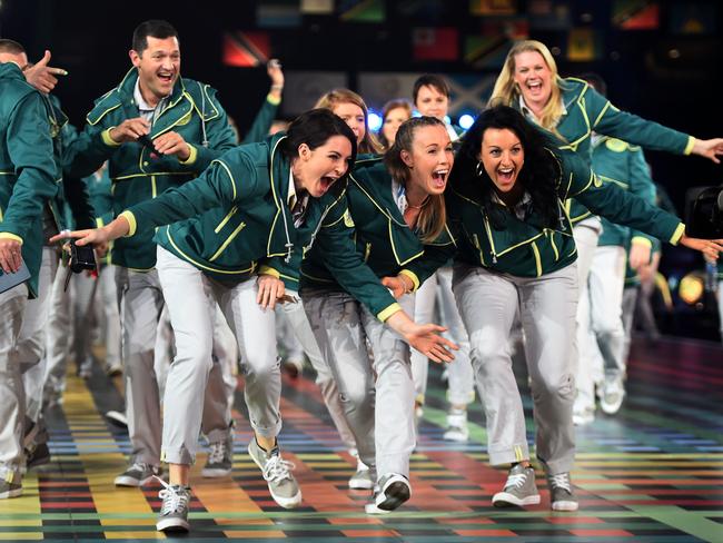 Australian athletes at the Opening Ceremony for the Glasgow 2014 Commonwealth Games. Pic: Jeff J Mitchell/Getty