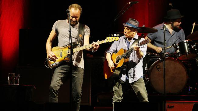 Paul Simon & Sting concert at the Brisbane Entertainment Centre. PIC MARC ROBERTSON.