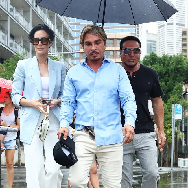 Best mate John Ibrahim and partner Sarah Budge were there. Picture: Matrix Media