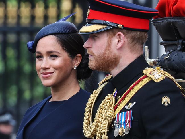 Prince Harry and Meghan at the Duchess of Sussex’s first royal engagement since she gave birth to their son, Archie.