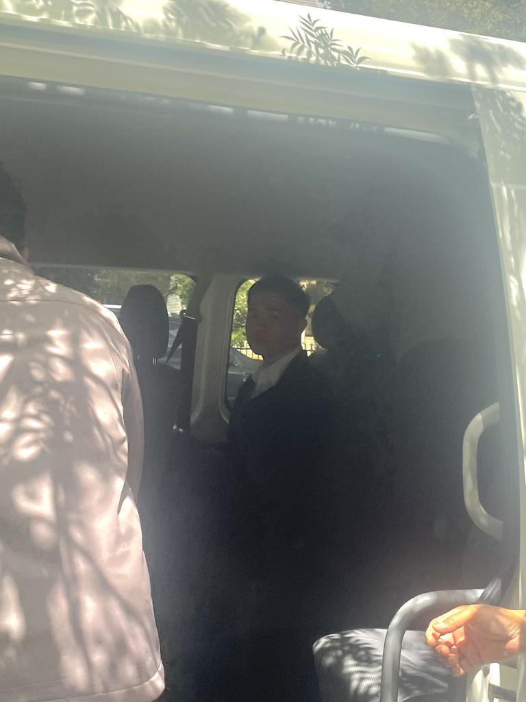 Nguyen is put in a van back to Villawood Detention Centre where he has been staying while his court proceedings continue. Picture: News Corp Australia