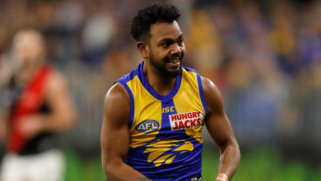 Territory footy product and West Coast Eagles premiership player Willie Rioli appeared before a tribunal in Darwin for allegedly tampering with a urine sample. Picture: AFL PHOTOS