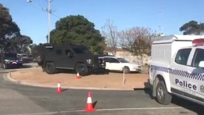 The armoured Bearcat is being used in the manhunt. Picture: Yorke Peninsula Country Times