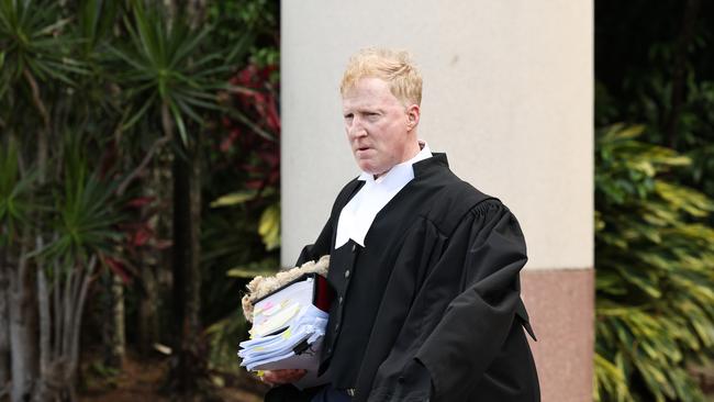 Crown Prosecutor Michael Lehane leaves the Cairns Supreme Court after the the sentencing of a teenager, 19, to 16 years detention for the savage murder of Richard Matthews in Innisfail on April 10, 2023, which he committed when he was 17. Picture: Brendan Radke