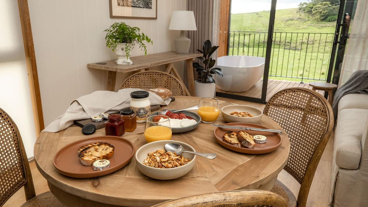 A breakfast hamper is provided for each stay.