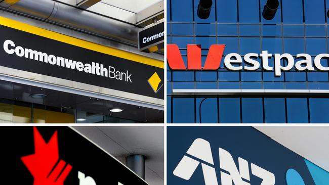 COMPOSITE 4:3 - Australia's four big banks Commonwealth, Westpac, NAB, ANZ. Picture: NCA Newswire