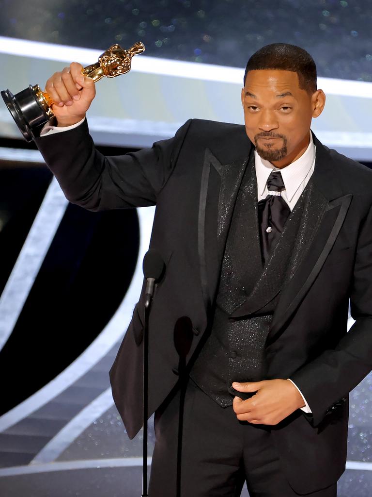 A short time later, Smith was handed the Best Actor award. Picture: Neilson Barnard/Getty Images