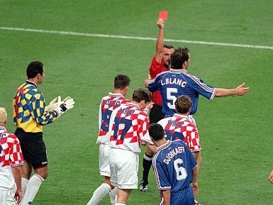 French and Croatian fans will remember this moment.