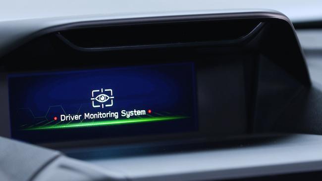 Subaru Infrared Driver Monitoring System detects drowsy drivers and distracted drivers on mobile phones. Picture: Supplied.