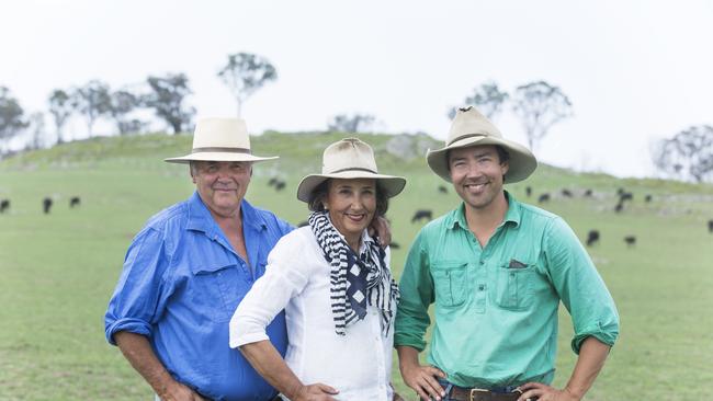 Family affair: NSW beef producers Wal, Jen and Charlie Perry see a bright future with Wagyu.