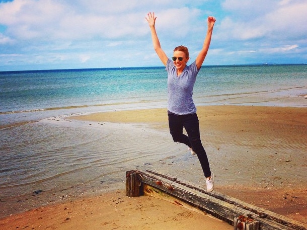 Kylie Minogue “Ready to take the leap....... Are you?.” Picture: Instagram