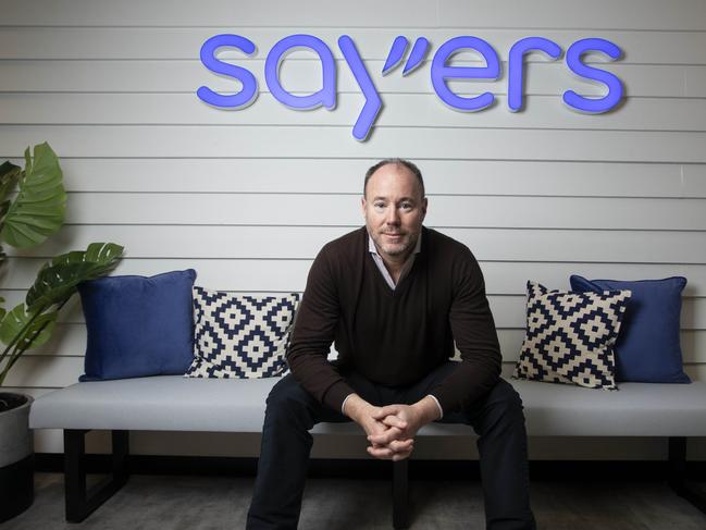 Thursday 24th June 2021.  The Australian.Luke Sayers, Chairman of Sayers Group in his offices in Melbourne, Australia.Photograph by Arsineh Houspian