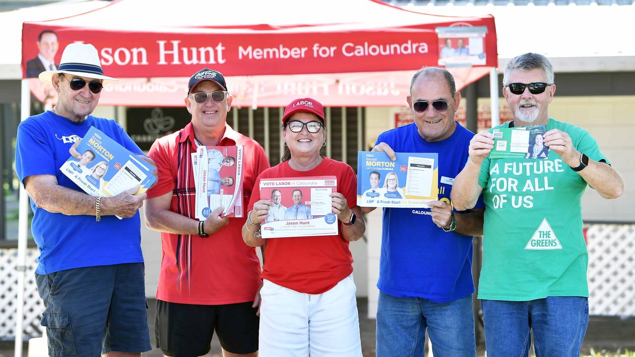 Election booth, Caloundra Cricket Club. Picture: Patrick Woods.