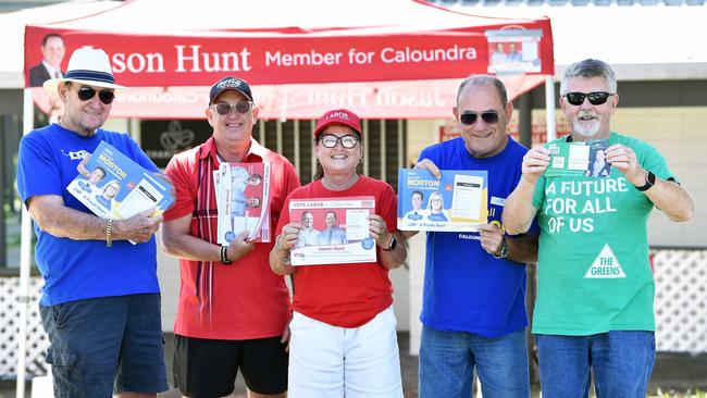 Election booth, Caloundra Cricket Club. Picture: Patrick Woods.