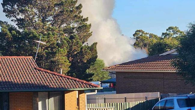 The fire sent smoke billowing across the suburb. Picture: Supplied