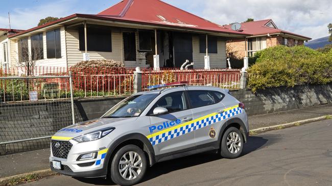 Three vacant houses hit by arson at Old Main Road,  Bridgewater. Picture Chris Kidd