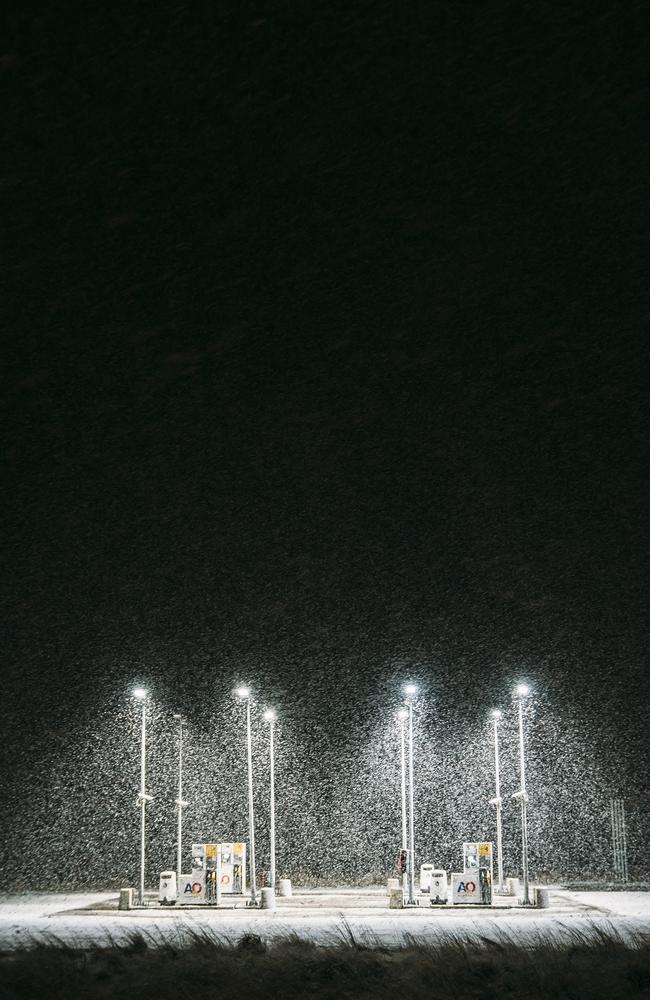 South Korean photographer Chul-ui Song took this image, Gas Station, in Iceland. ‘I accidentally found a gas station in the middle of driving in the snow for over four hours,’ the photographer writes.