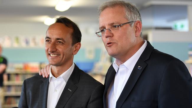 Prime Minister Scott Morrison visited Galilee Catholic Primary School with Liberal candidate for Wentworth Dave Sharma during the Wentworth by-election campaign.