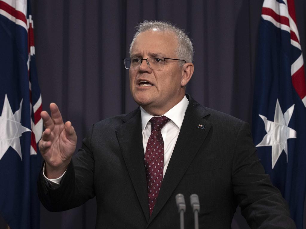 Scott Morrison says he will meet with Brittany Higgins in any city across Australia. Picture: NCA NewsWire / Gary Ramage