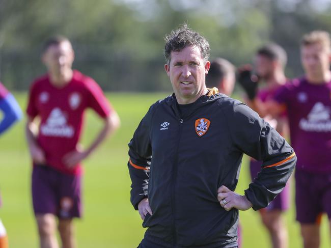 Roar coach Robbie Fowler is ready for his team to take up the pressure of playing in the A-League. Picture: AAP Image/Glenn Hunt