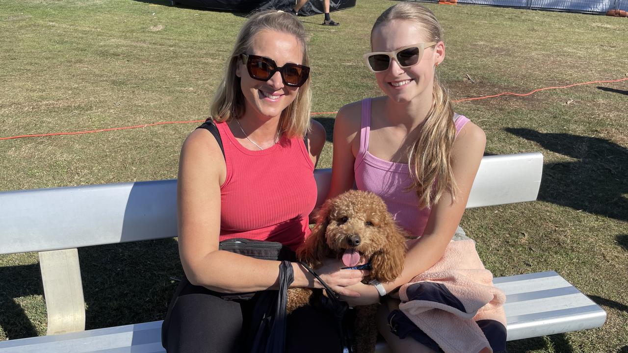 Verity Sinclair, Leo and Jasmine Sinclair from the Sunshine Coast. Picture: Savannah Pocock