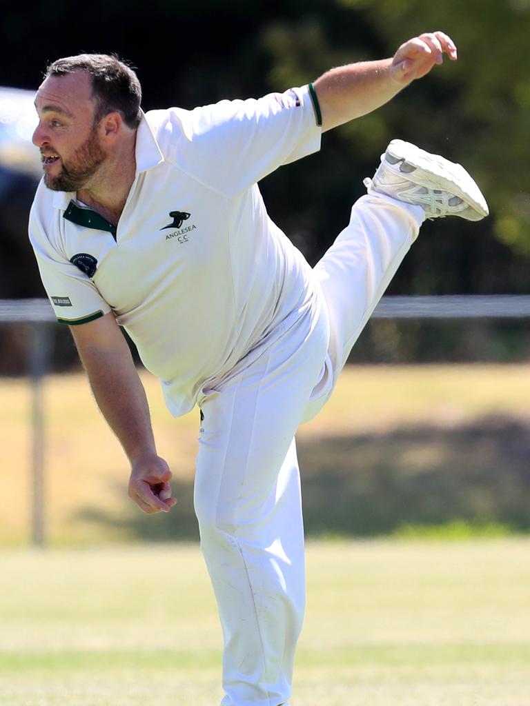 Anglesea bowler Brett Venables Picture: Mark Wilson