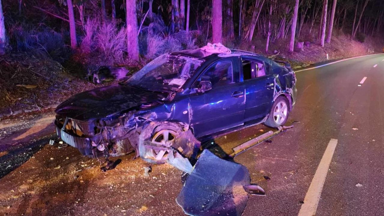 The aftermath of the crash at Nambour.