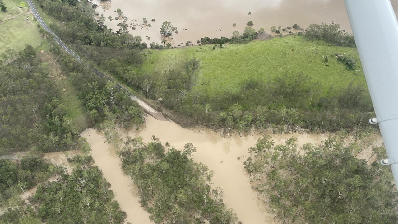 Photos of flooding around Gympie captured by Paul McKeown, chief pilot Wide Bay Air Charter.