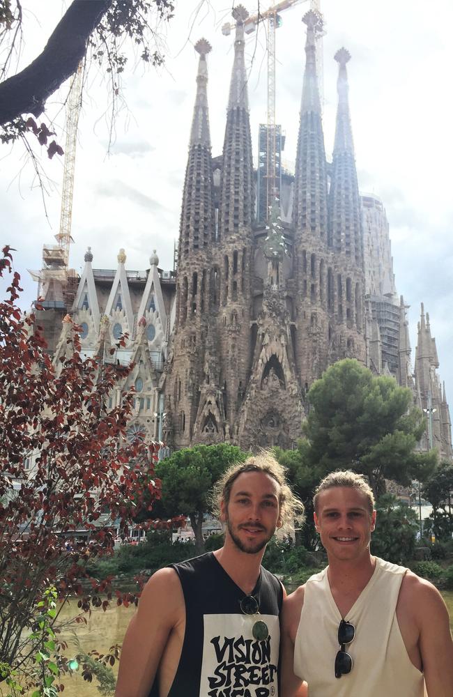 Matt Buntine and Adam Kennedy in Barcelona