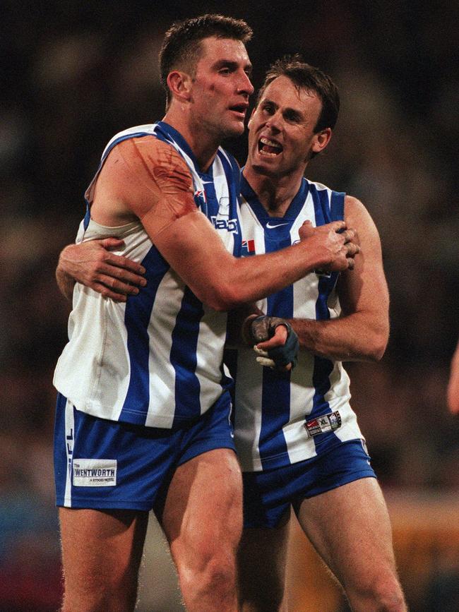 Corey McKernan and David King in their playing days.