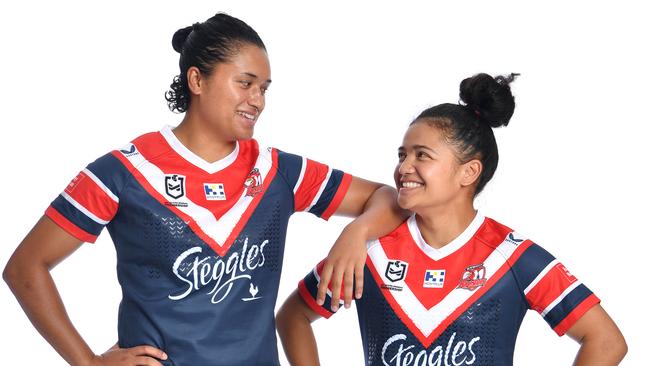 The Temara sisters are hoping to play alongside each other this season at the Roosters. Picture: NRL Photos/Gregg Porteous