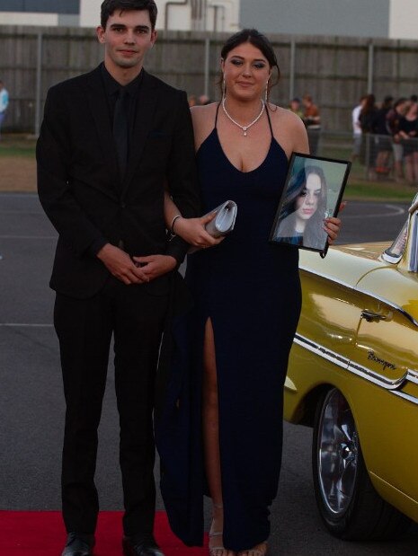 Amber Flynn and Jonas Drady at the 2023 Bundaberg State High School Formal.