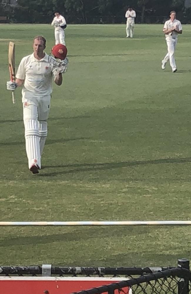 Luke Wells walks off his declaration. Pic: Jackson Fry 