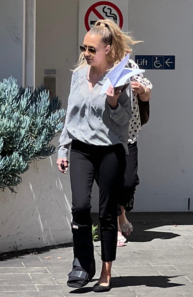 Sarah Witt leaving Wollongong Local Court on Tuesday after being sentenced. Picture: Dylan Arvela