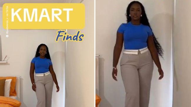 Brenda is one social media user who has boasted about the $25 Kmart trousers. Picture: TikTok