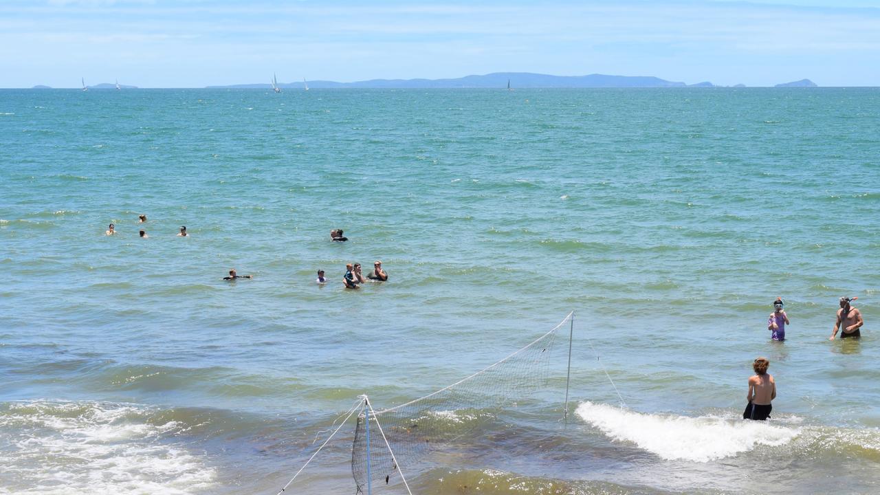 People swimming at Yeppoon beach. Picture: Aden Stokes