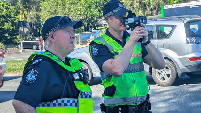 Gold Coast Highway Patrol Senior Constables Will Reid and Tim McCormack. Picture: Alex Treacy