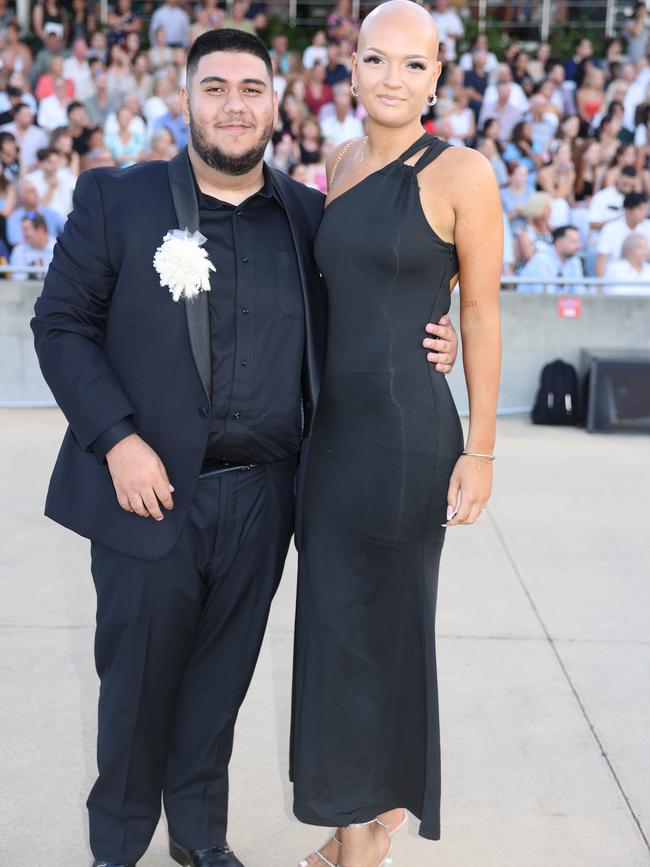 Mahan Talebi and Meniesha Triandos at the Southport State High School Formal at SeaWorld. Picture, Portia Large.