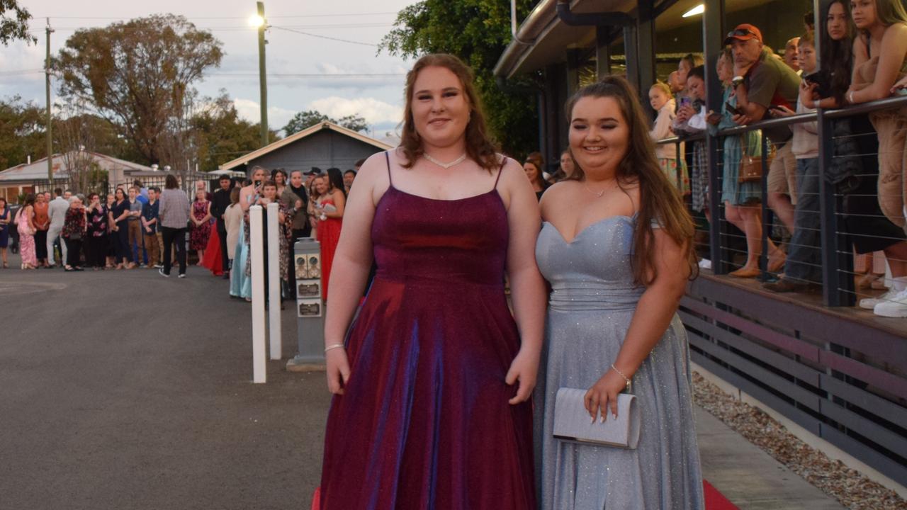 Christie Strobel and Alexis Cooke at Dalby State High School's Formal 2022